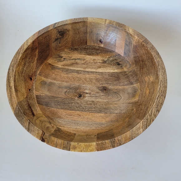 Wooden Bowl Decrotive Decor Real Wood New - Picture 7 of 8